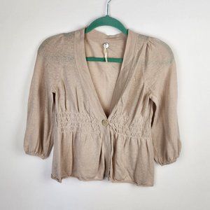 Margaret O’Leary Linen Blend Lightweight Knit Cardigan sz S